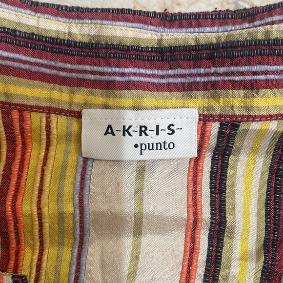 A-k-R-I-S punto AKRIS 100% silk blouse top shirt women duze us4 worn once - Picture 4 of 8